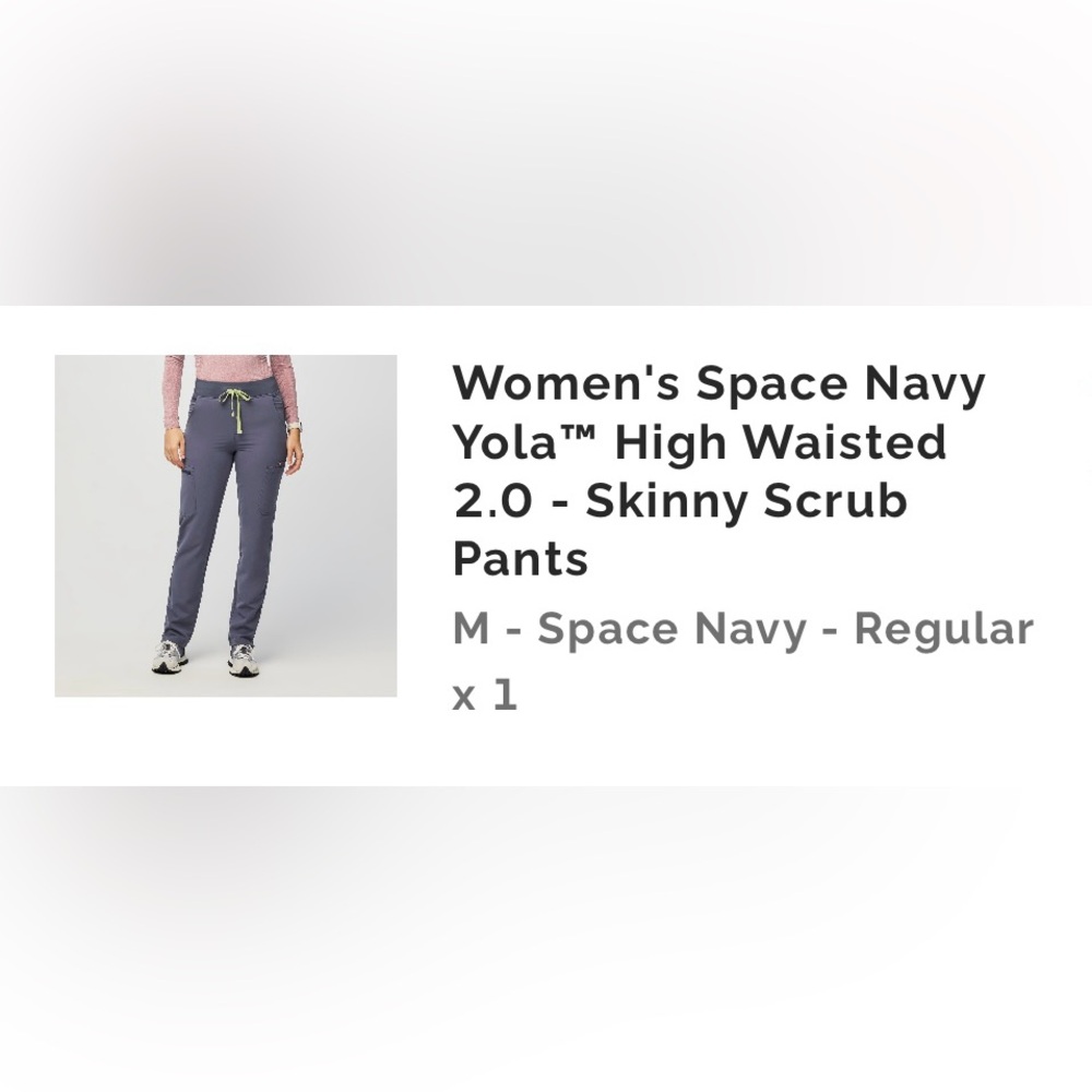 FIGS High Waisted Yola Pant (Space Navy)